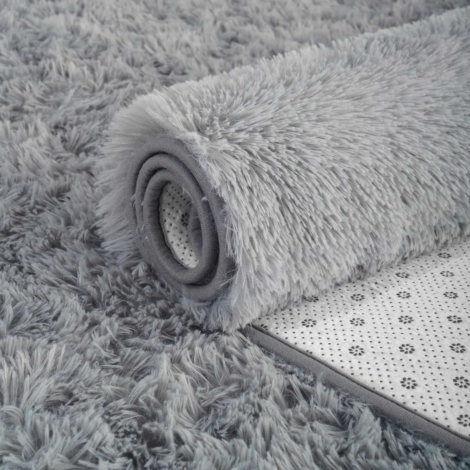 Oval For Living Room Furry Sofa Area Rugs Childrens Bedroom Bedside Rug Soft Plush Mat Nursery Carpet Home Decor Grey C913 H260226