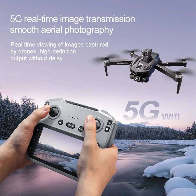 Drones New V168 MAX LCD Screen FPV 8K HD Camera 5G WIFI 360° Obstacle Avoidance GPS Drone Brushless RC Quadcopter Toys Dron