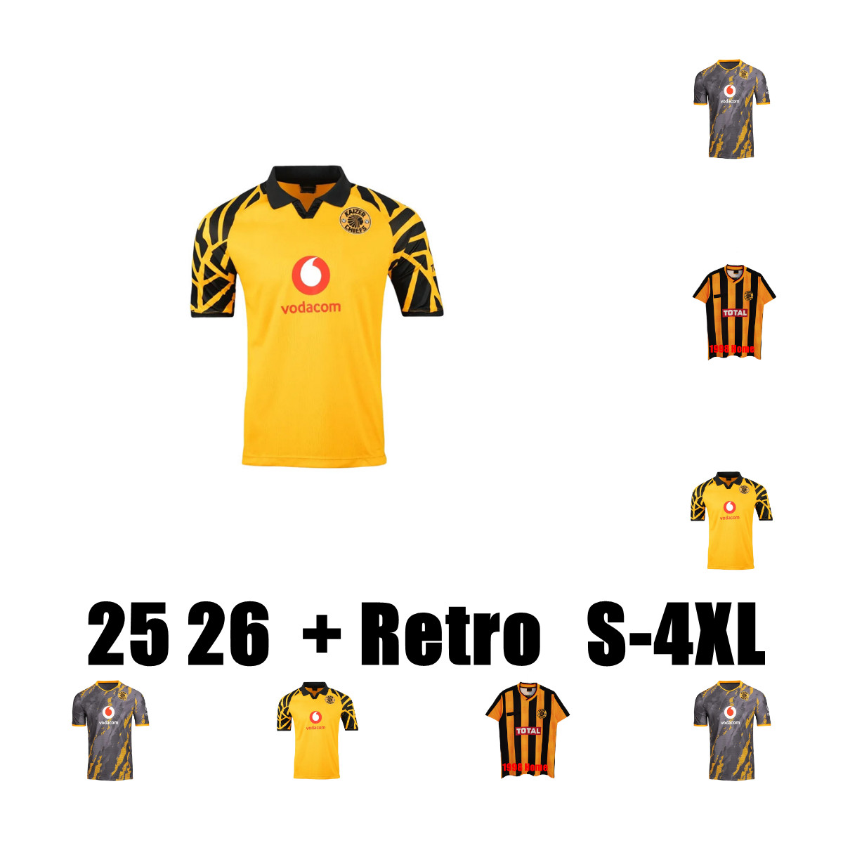 98 25 26 Kaizer Chiefs Soccer Jerseys Home Billiat Dolly Nurkovic maillots de foot Kambole Hlanti Baccus Blom 2025 2026 football shirts MEN 1998 retro uniforms 3XL 4XL
