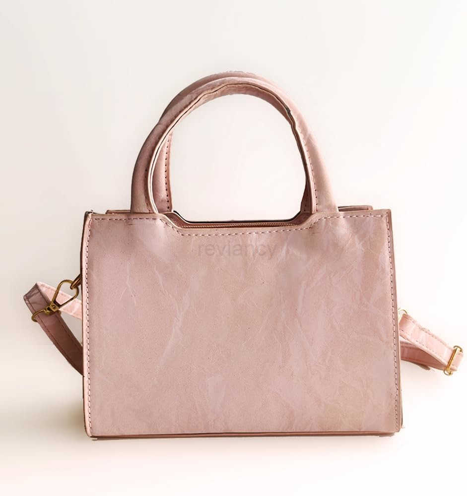 Ladies Bow Handbag with Crystal Heart Detail PU Leather Small Crossbody Purse with Top HandleW250913