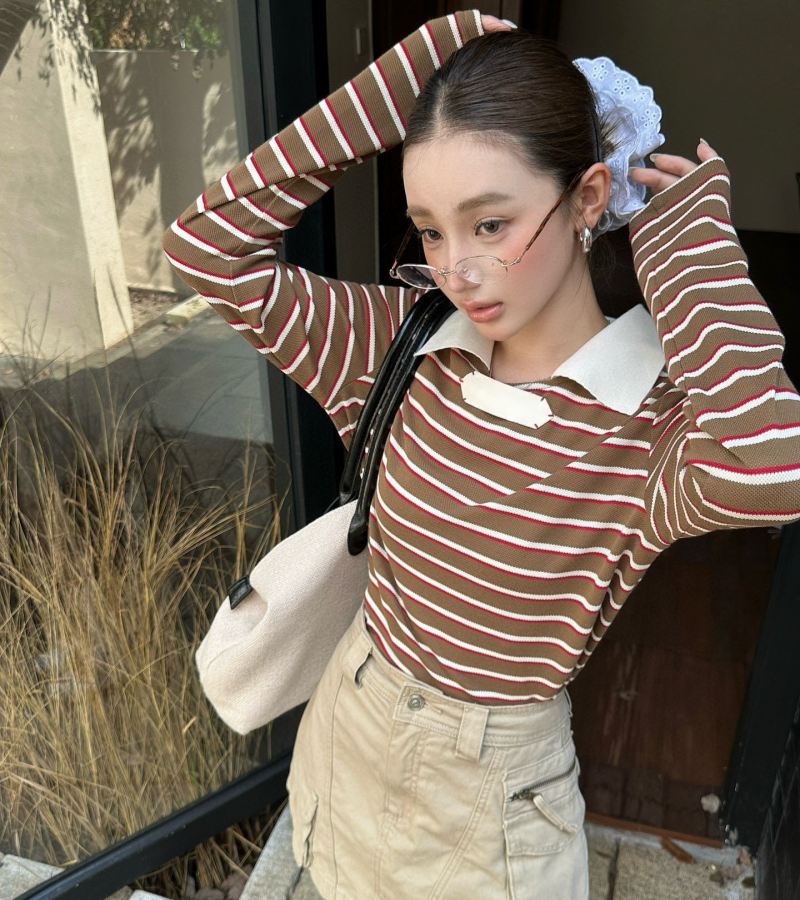 (Order by pic in opt, not by desc)Designers Womens Letter T-shirt Long Sleeved Base Shirt Tees Ladies Clothes Classic