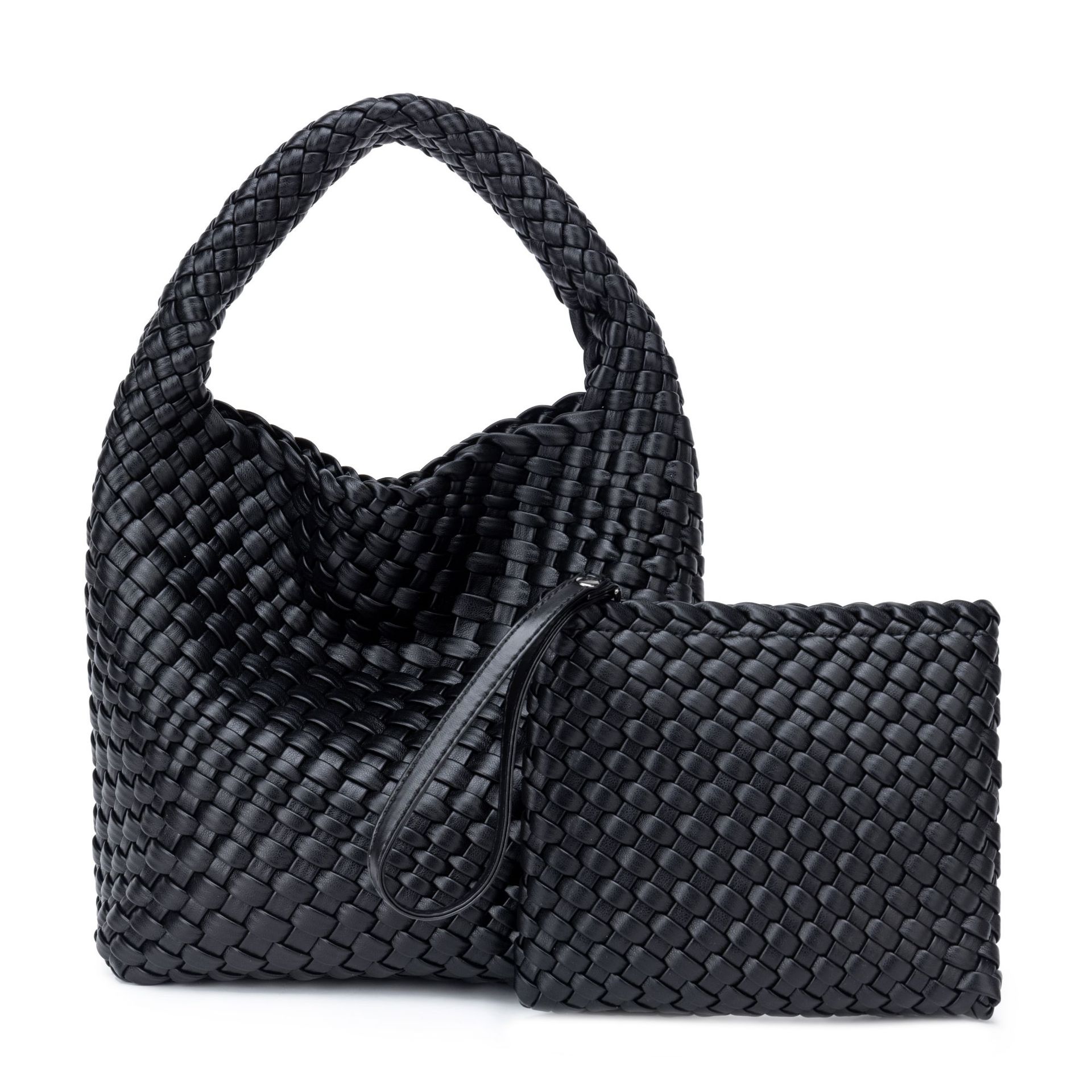 HERMIN 2025 new handmade woven cabbage basket, baozi mother bag, handbag, shoulder crossbody bag