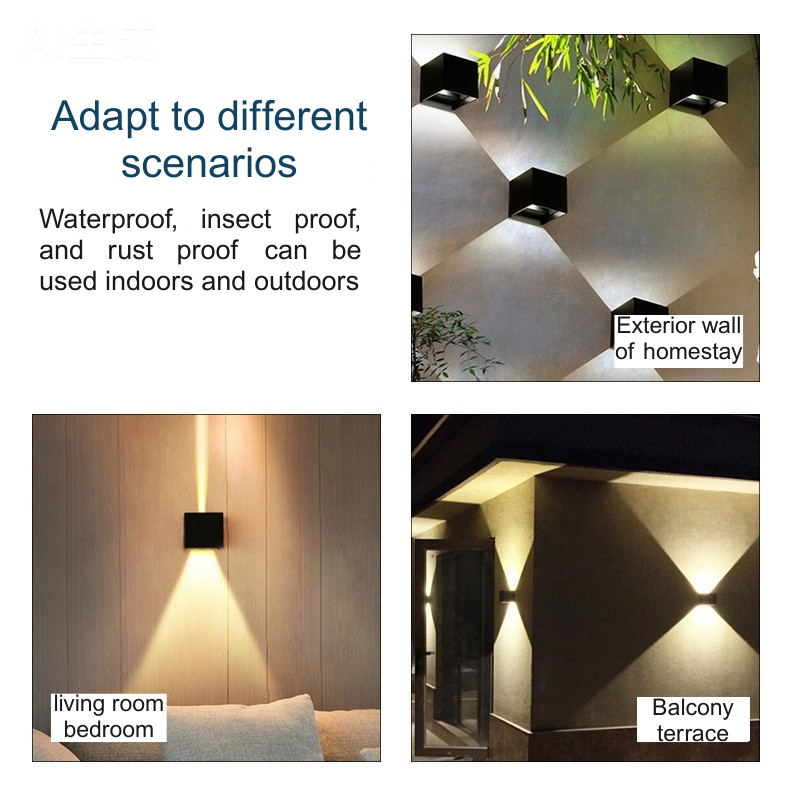 Outdoor waterproof led wall lamps, creative passageways, staircases, corridors, living rooms, bedside wall lamps, bedrooms-RX