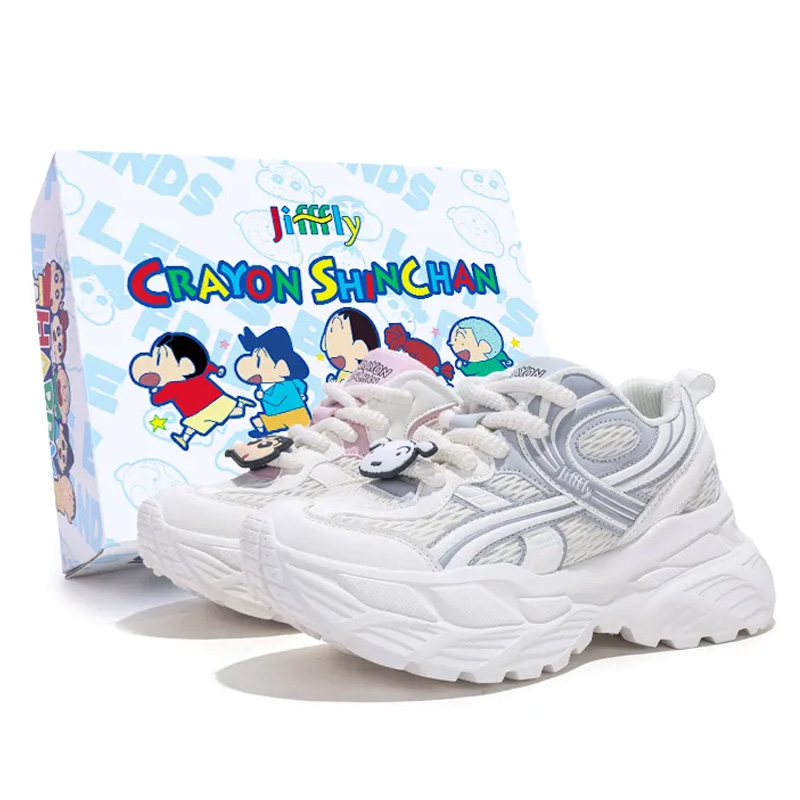 Jifffly Crayon Shin-chan Dad for Women 2025 Summer New Thick Bottom Lifting Sports Shoes with High Heel