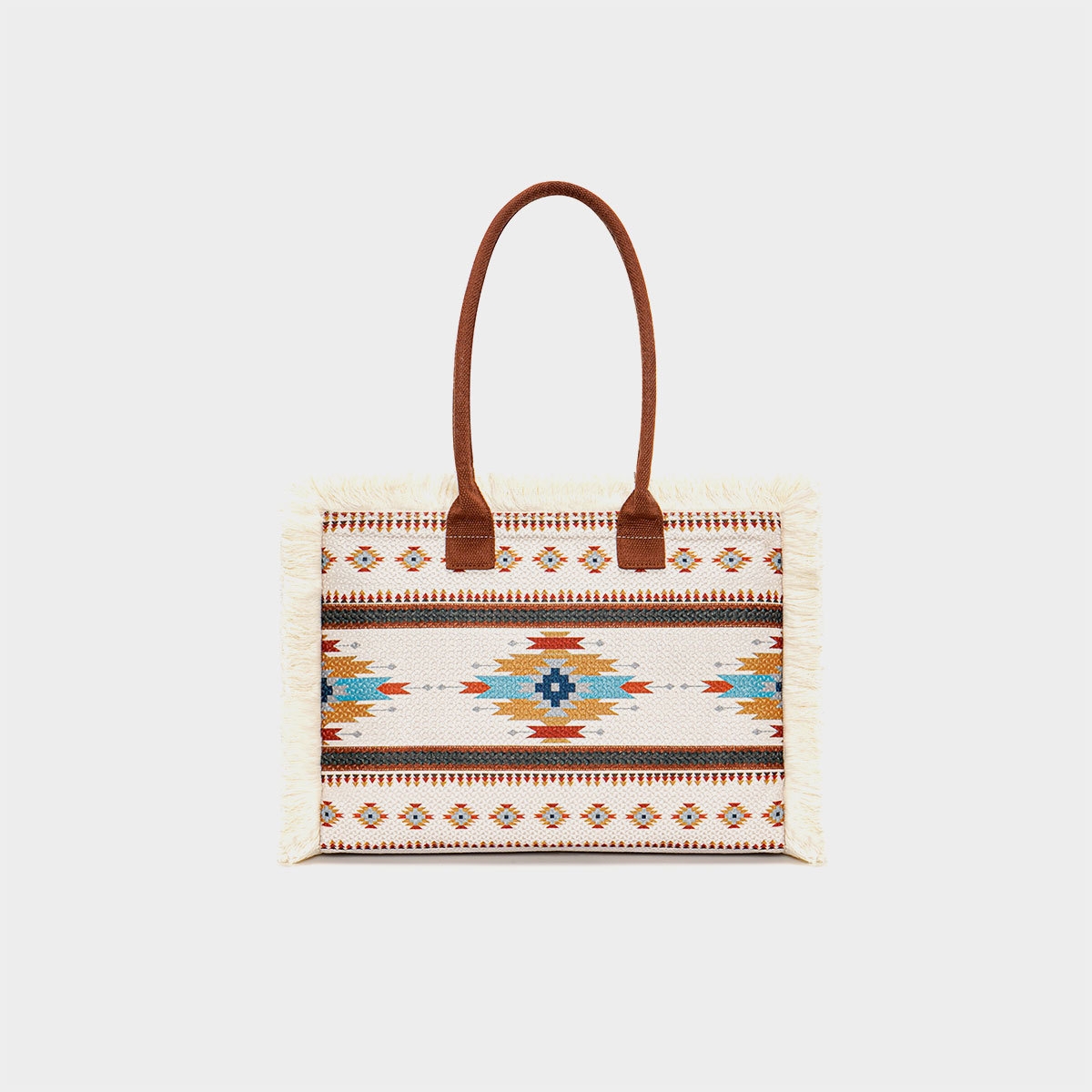 HERMIN 2025 new women's camouflage handbag tote bag large capacity canvas tassel fashion trend retro print