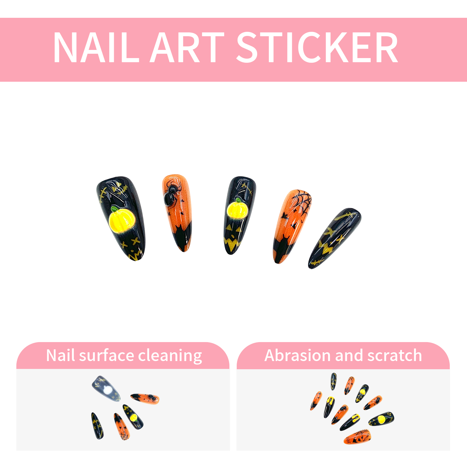 Halloween ABS material fake nail fashion new model factory direct sales on daily,festival,business,be gift for friends.
