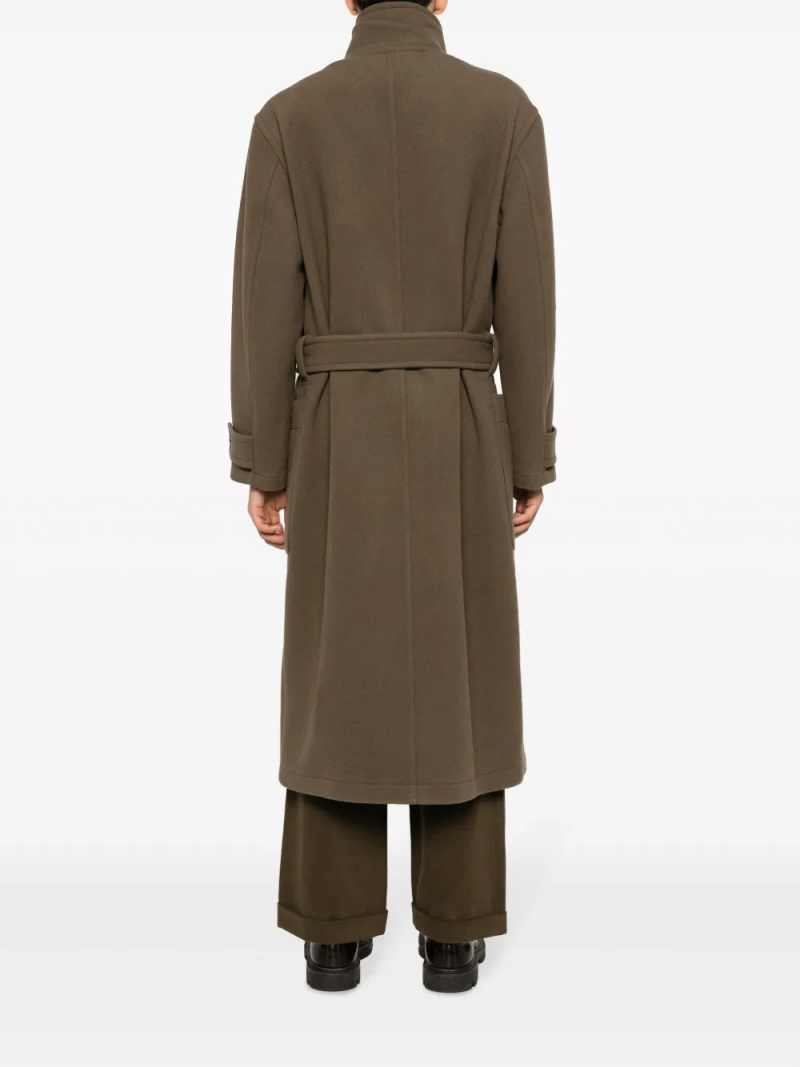 Handsome Men Coat Single Breasted Long Sleeve Trench Coats Wool Blend Winter Warm Business Blazers Customized High Quality