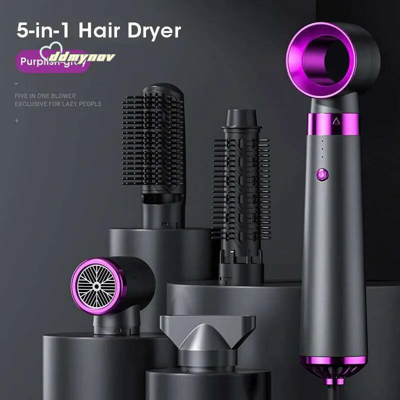 2025 Electric 5in1 Multifunctional Straightener Negative Ion Hair Care Curler Blow Dryer Styling Set Strong Wind ddmynov