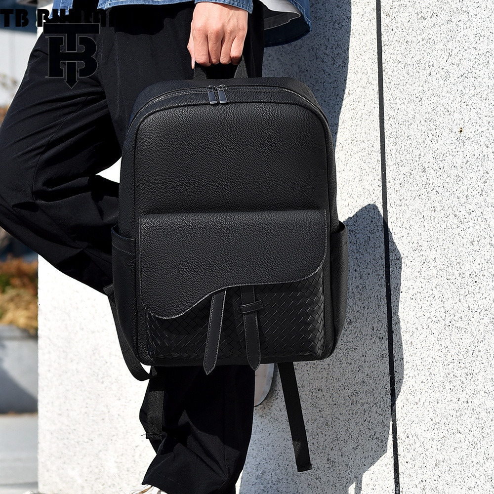 TB BHULAMTE Luxury Designer Knitted Business Travel Sports Luxury Bag Campus Backpack High Value Commuter Handmade Luxury Bag Men's Laptop Backpa