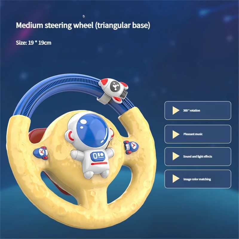 Electric Simulation Steering Wheel Toy With Light And Sound Educational Children CoPilot ChildrenS Car Toy Vocal Toy Gift C250913