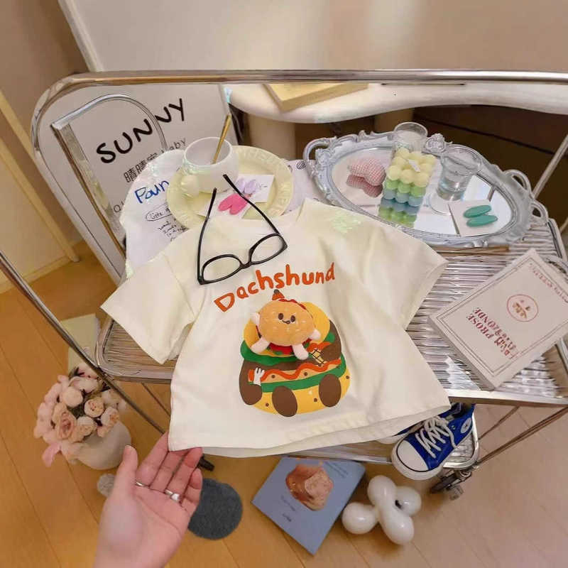 Boys and Girls Summer Short Sleeve T-Shirt 2025 New Children's Stylish Cartoon Short Sleeve Baby Top Thin Casual Trendy