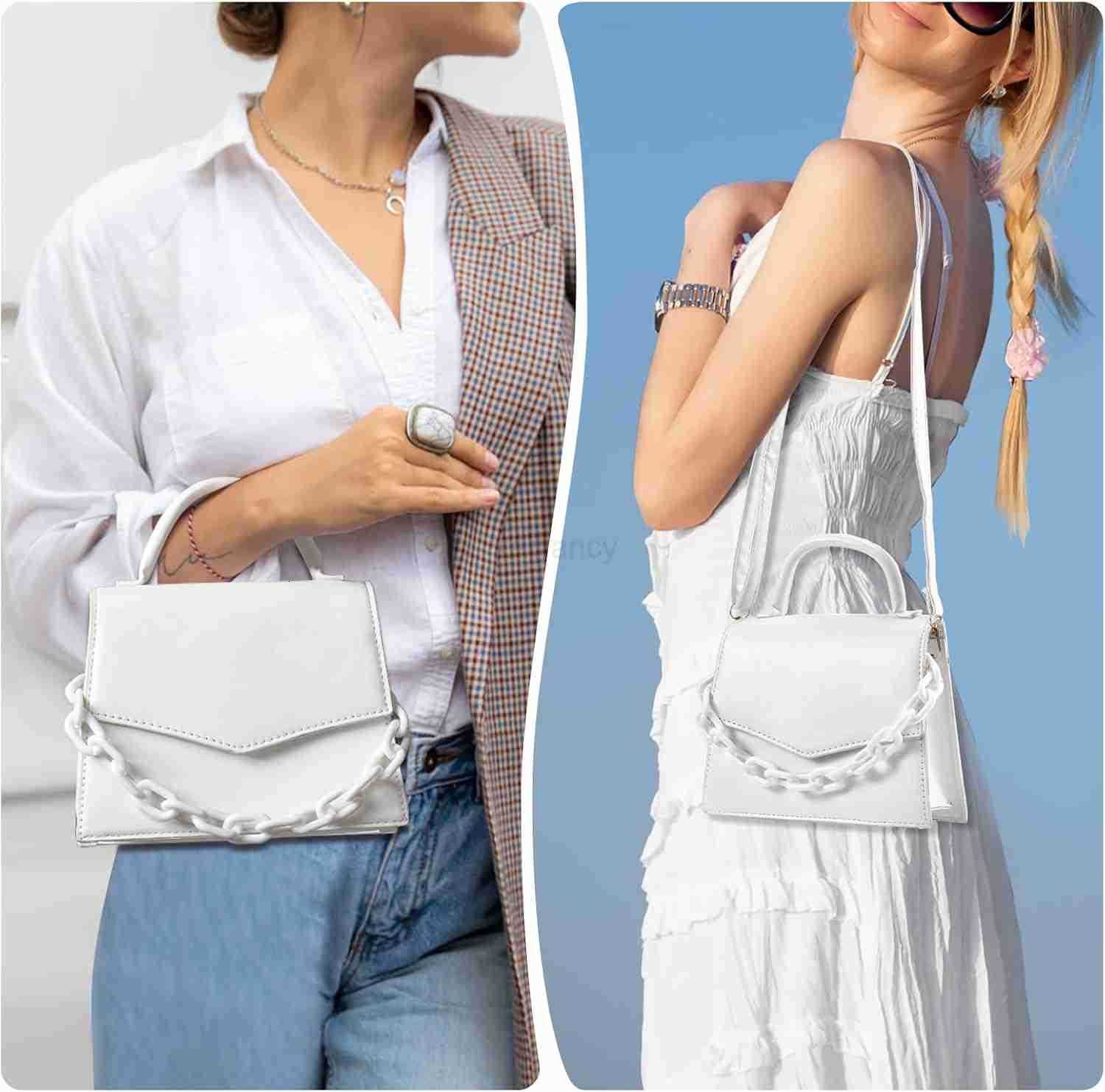 Small Crossbody Bags for Women Girls Trendy Top Handle Satchel Purses with Detachable Acrylic ChainW250913