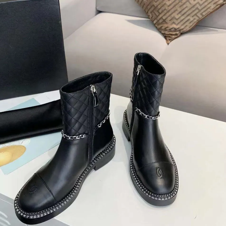 designer shoes Ankle Boots Women Women Leather boots Winter Round Toe Lace-up Short Boots Women Platform Designer Knight Boots Women