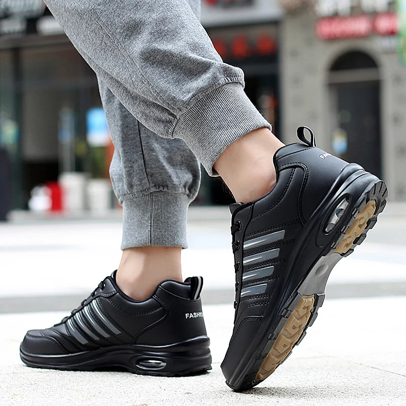 Waterproof Golf Shoes for Man Women Leather Professional Men Rubber Golf Sport Shoes Walking Sneakers Male Cushion Black White 250912