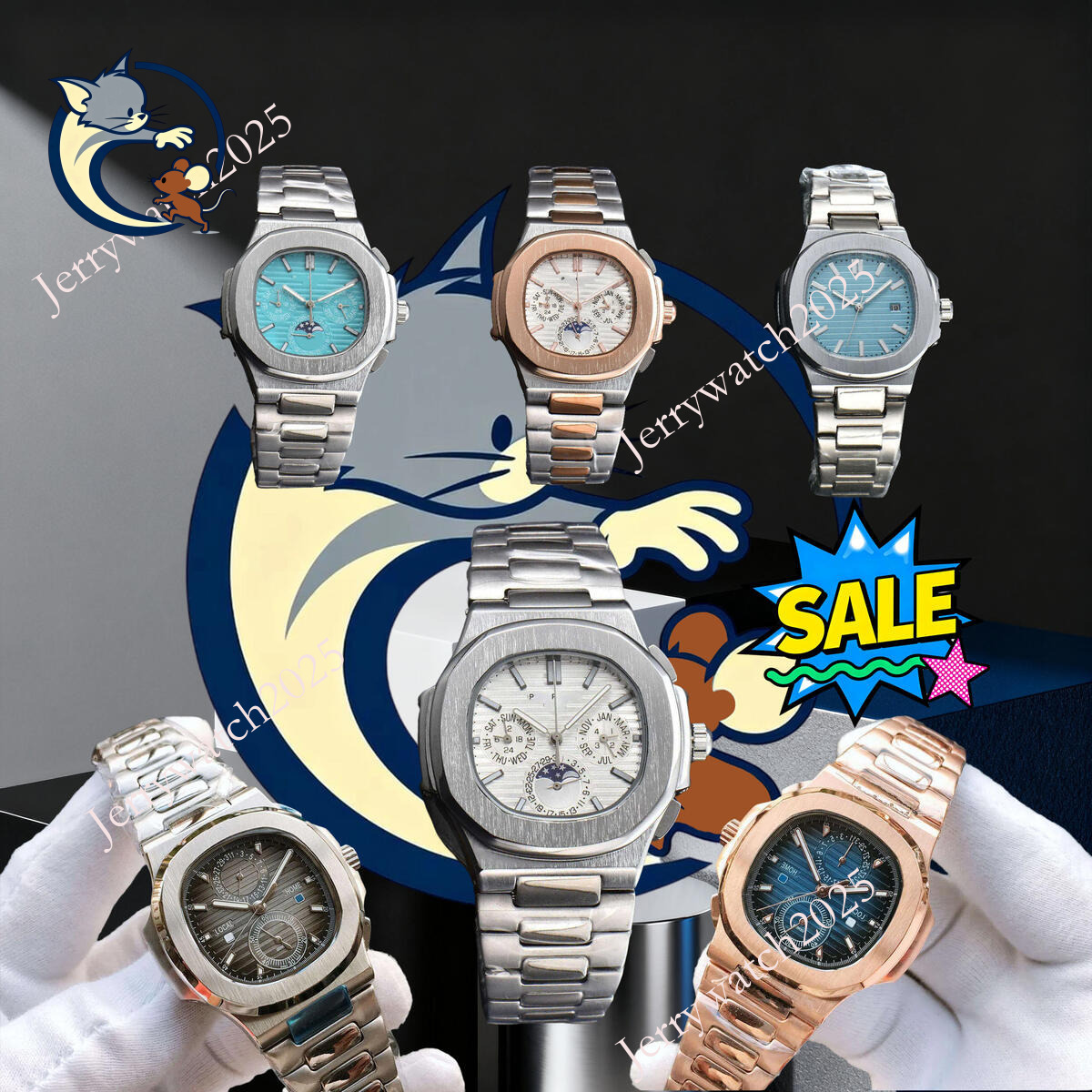 Patel Phillip Designer Pateke Philiply Wates Mens Wat Man Wrist Wat Full Stainless Steel Face Wat Chronograph Automatic Quartz d1