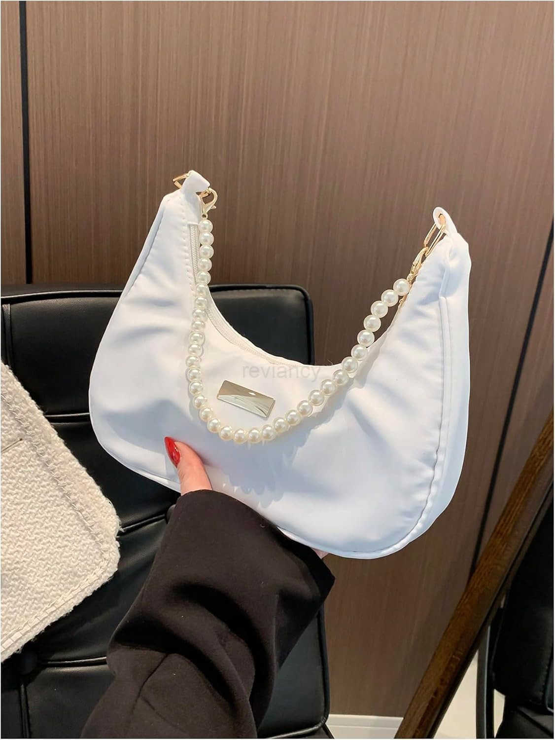 Womens Pearl Top Handle Shoulder Handbag Floral Hobo BagW250913