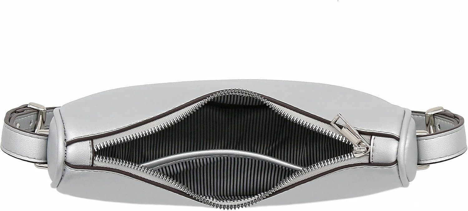 Small Crescent Smooth Faux Leather Underarm Shoulder BagW250913