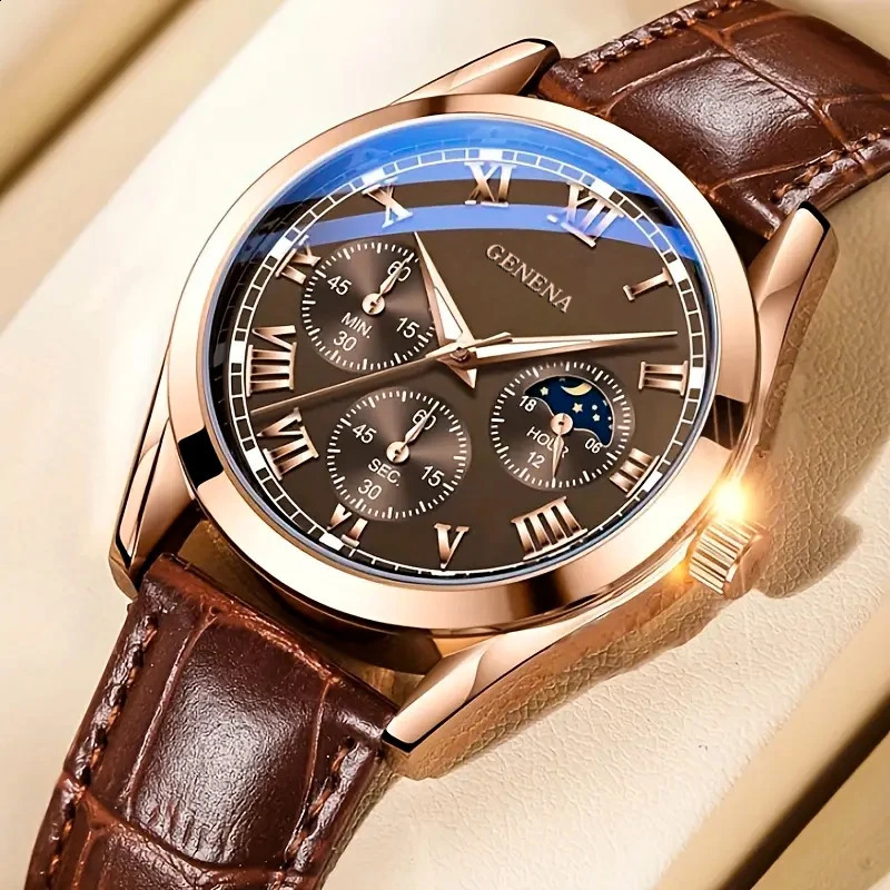 Mens business and casual quartz watch 250912