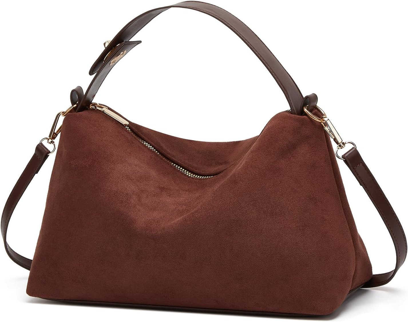 Slouchy Suede Cloud Hobo Bags Women Crescent Satchels Shoulder Bag Crossbody Phone Purse Trendy Tophandle Tote HandbagW250913