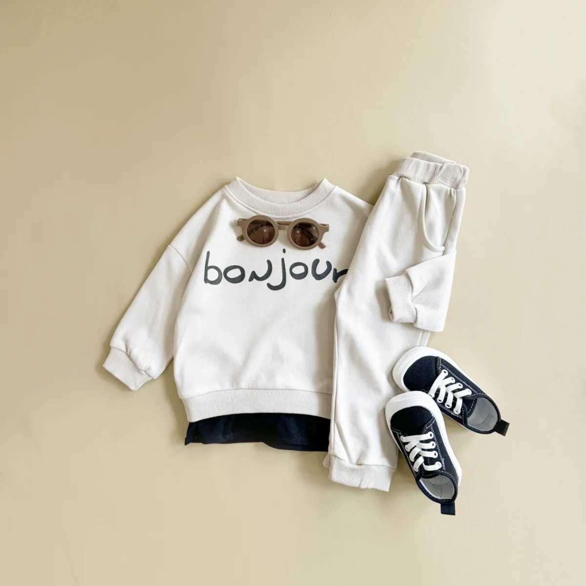 04Years Toddler Newborn Infant Baby Boy Girl Clothes Sets Letter Long Sleeve Tops Pants Casual Outfits Tracksuit Clothing C250913