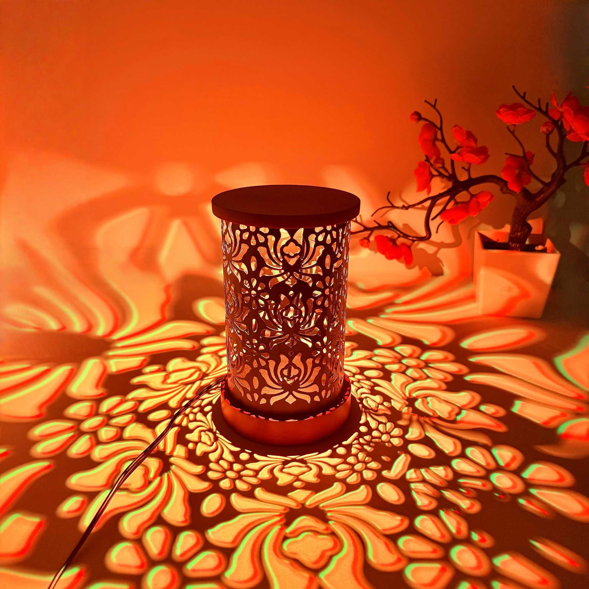 1pc Flower Pattern Ambient Light with USB Power Supply Touch Control 7 Colors Ambient Decorative Light Gift C250913