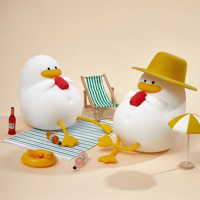 LED Night Light Rechargeable Duck Night Lamp Silicone Dimmable Lamps Bedside Nightlights Room Decor Kids Gift C250913
