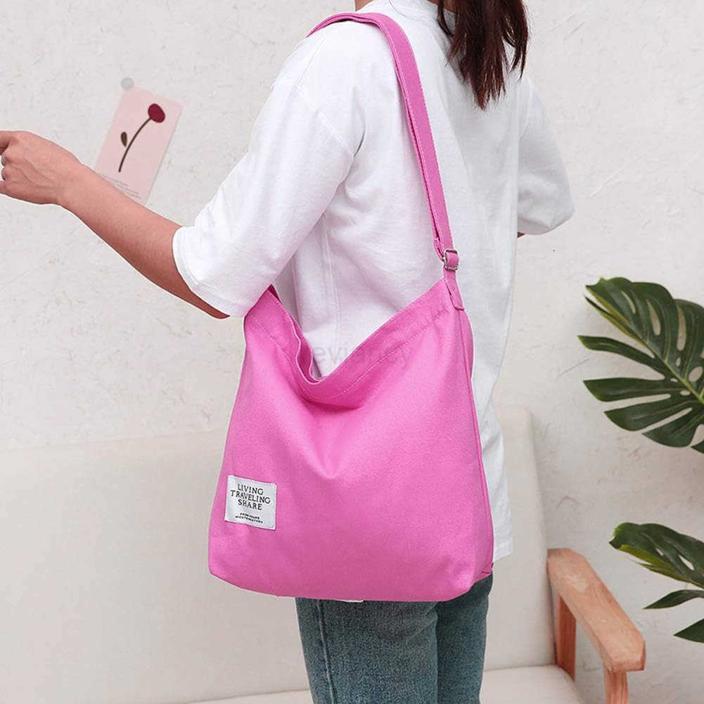 Womens Retro Large Size Canvas Shoulder Bag Hobo Crossbody Handbag Casual ToteW250913