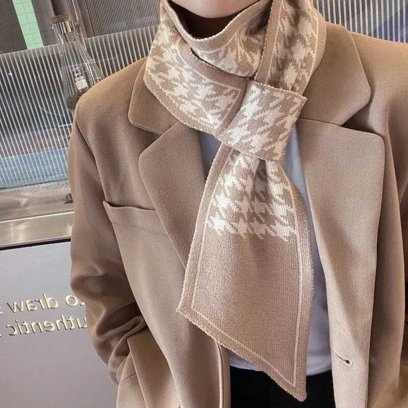 Doub Knit Instant Scarf Fashion Plaid Scarf Fa Autumn Winter Thick Warm Outdoor Neck Scarf 11011cm G250912
