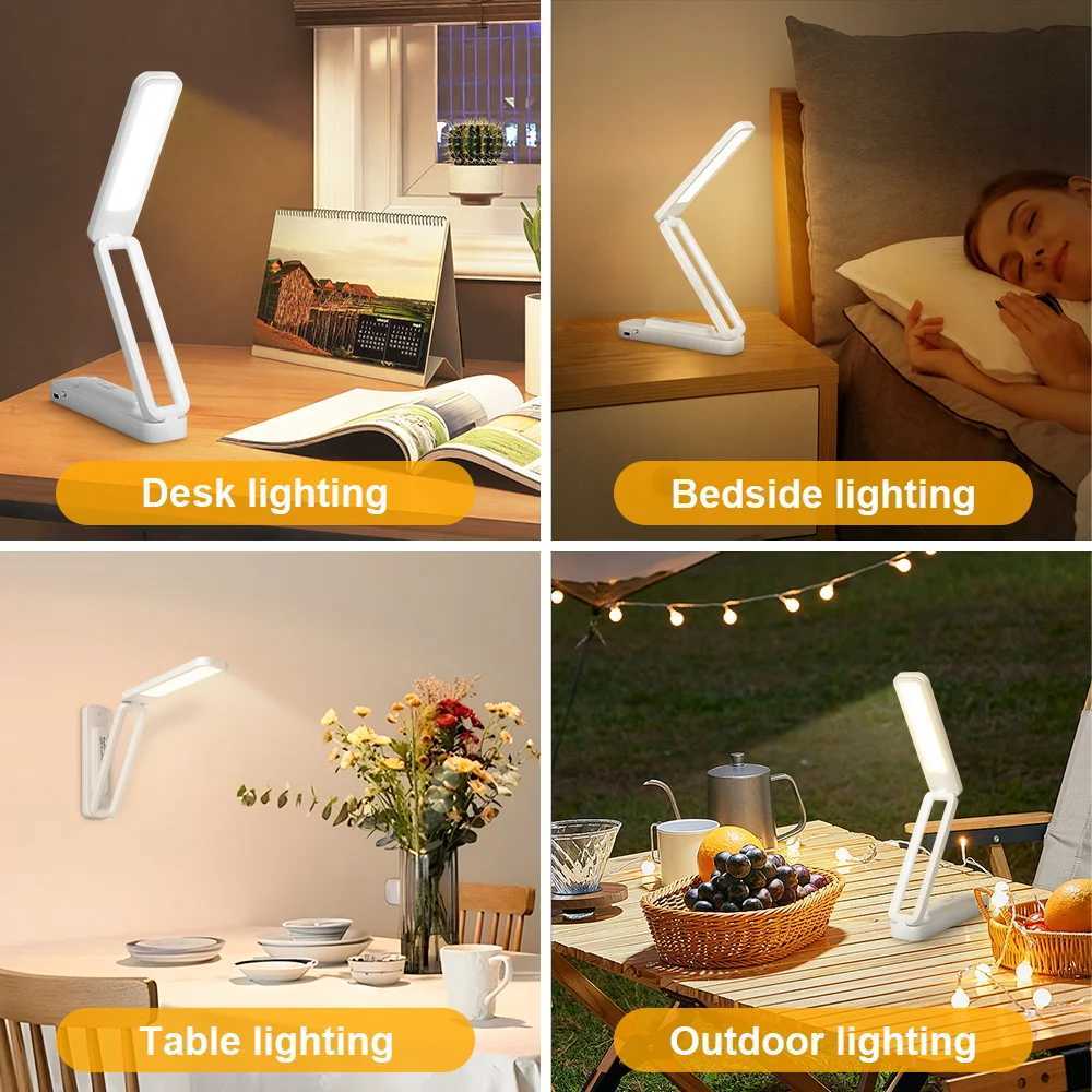 Rechargeable Table Lamp Dimmable Night Light Folding LED Touch Home Dormitory Bedroom Desk Lighting Remote Control wall Led Lamp C250913