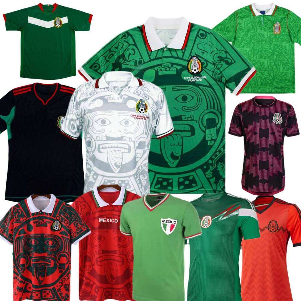 Retro classic Mexico football jersey 1970 85 86 94 95 96 97 98 99 2004 2006 2010 H.SANCHEZ BORGETTI HERNANDEZ CAMPOS BLANCO R.Marquez retrio soccer jersey