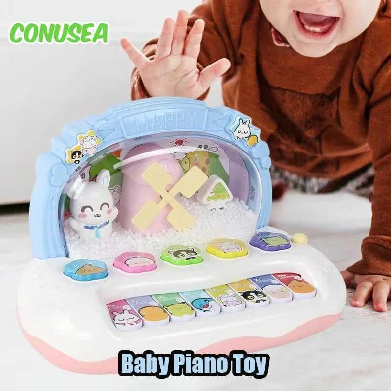 Random color Childrens Musical Piano Instrument Toy Baby Keyboard Animal Sound Electric Music Early Educational Toys for Infant C250913