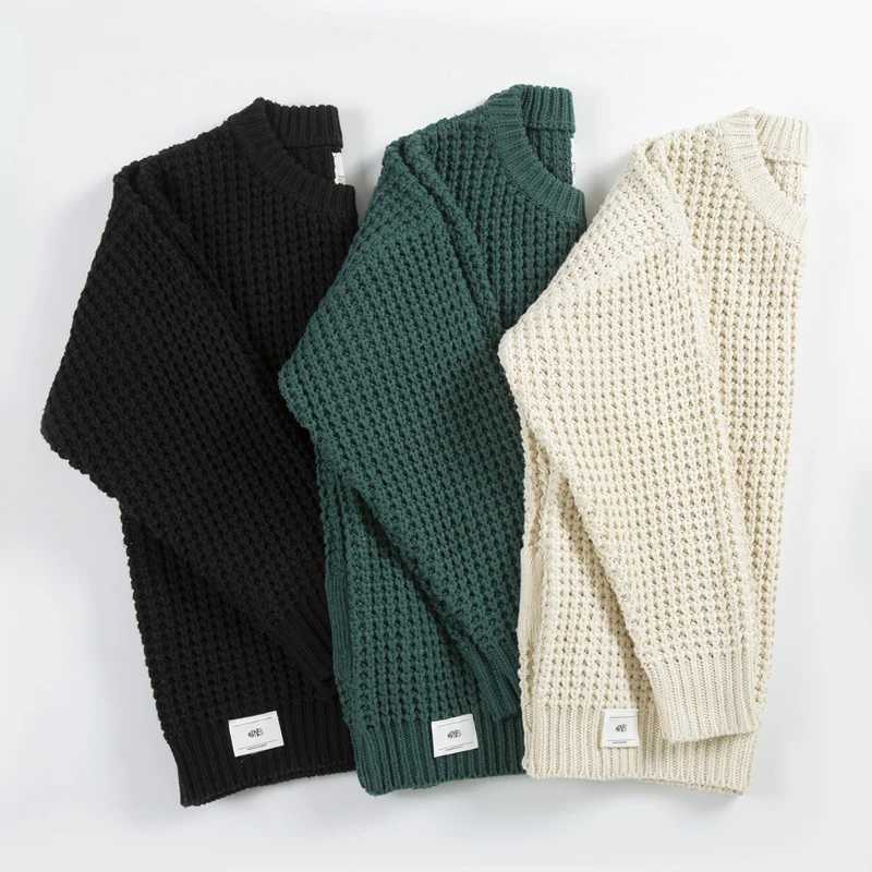 Heavy Knit Madness Sweaters Autumn Winter High Quality Casual Unisex Loose Waffle Pattern MDNS Sweater Pullover W250905