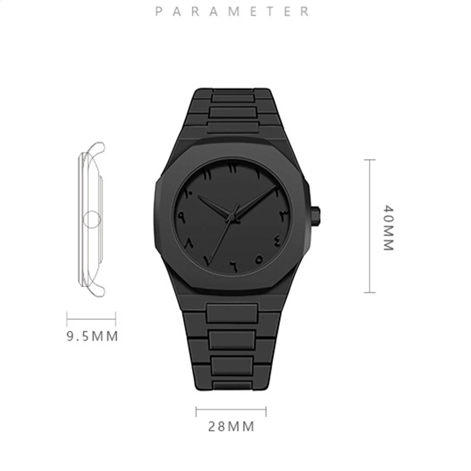 Men Creatively Fashion Watch Simple Casual Style Plastic Strap Quartz Movement Wristwatch Male Daily Clothing Match Decoration 250912