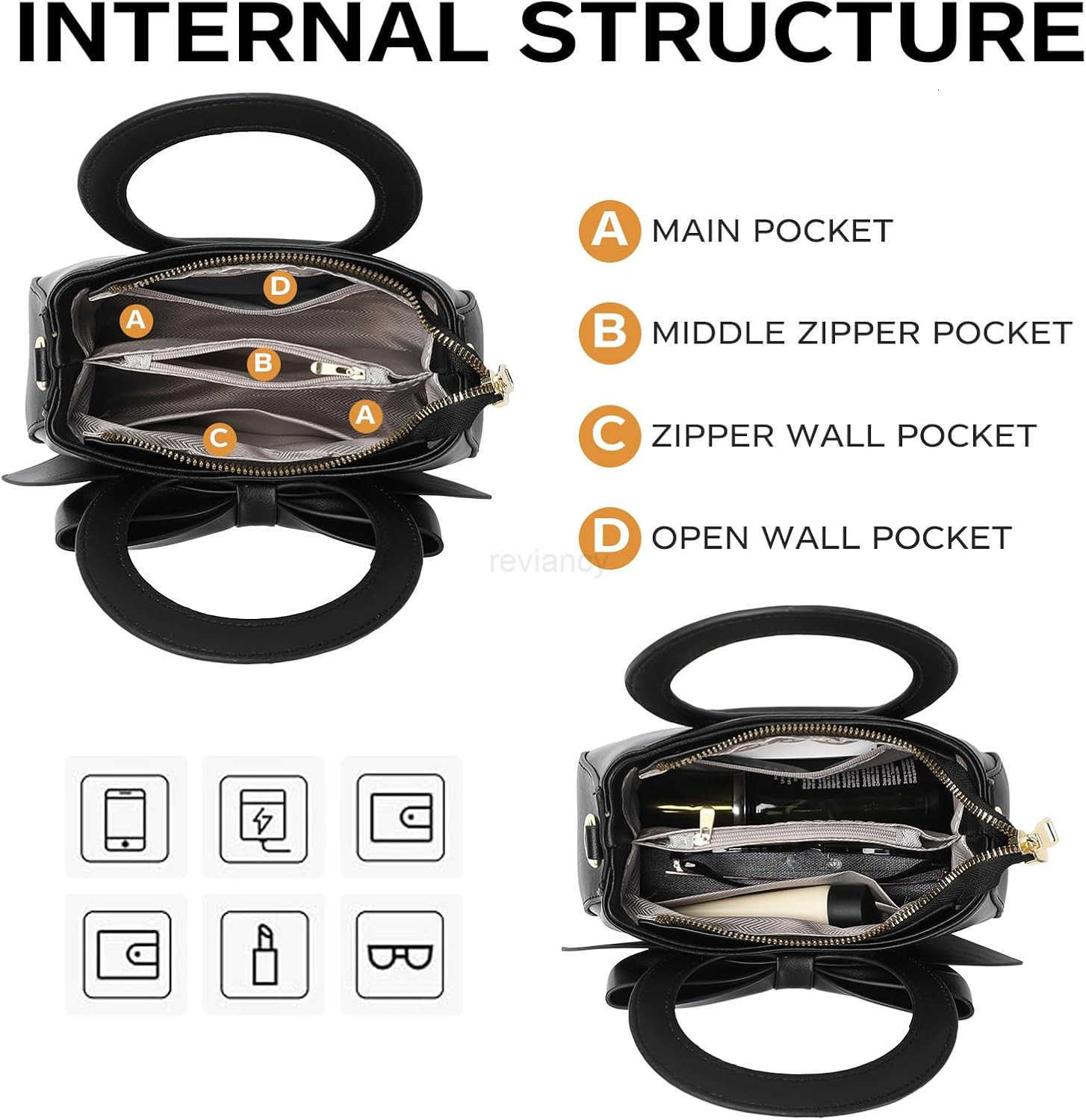 Small Purses for Women Crossbody Bag Vegan Leather Crossbody Purses and Handbags with Top Carry Handle and Cute Bow KnotW250913