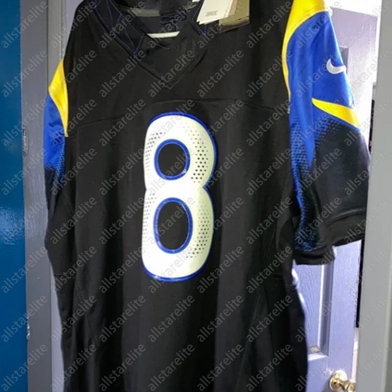 Custom Football 2025 Rivalries Jersey Jared Verse Kyren Williams Puka Nacua Davante Adams Matthew Stafford Embroidered Breathable Any Name Any Number