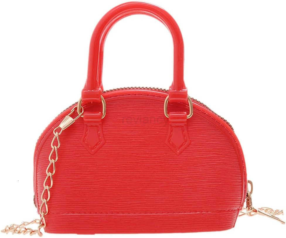 Little Girls Handbag Mini Chain Crossbody Shoulder Bag Shell Shape Zip Around Dome Tote Top Handle BagW250913