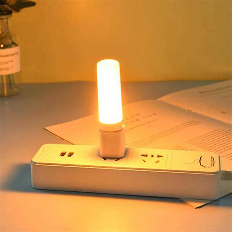 1 2PCS USB Flame Light LED Night Lights Flashing Flame Effect Lamp 5V Candle LED Atmosphere Lamp For Power Bank Camping Lighting C251122