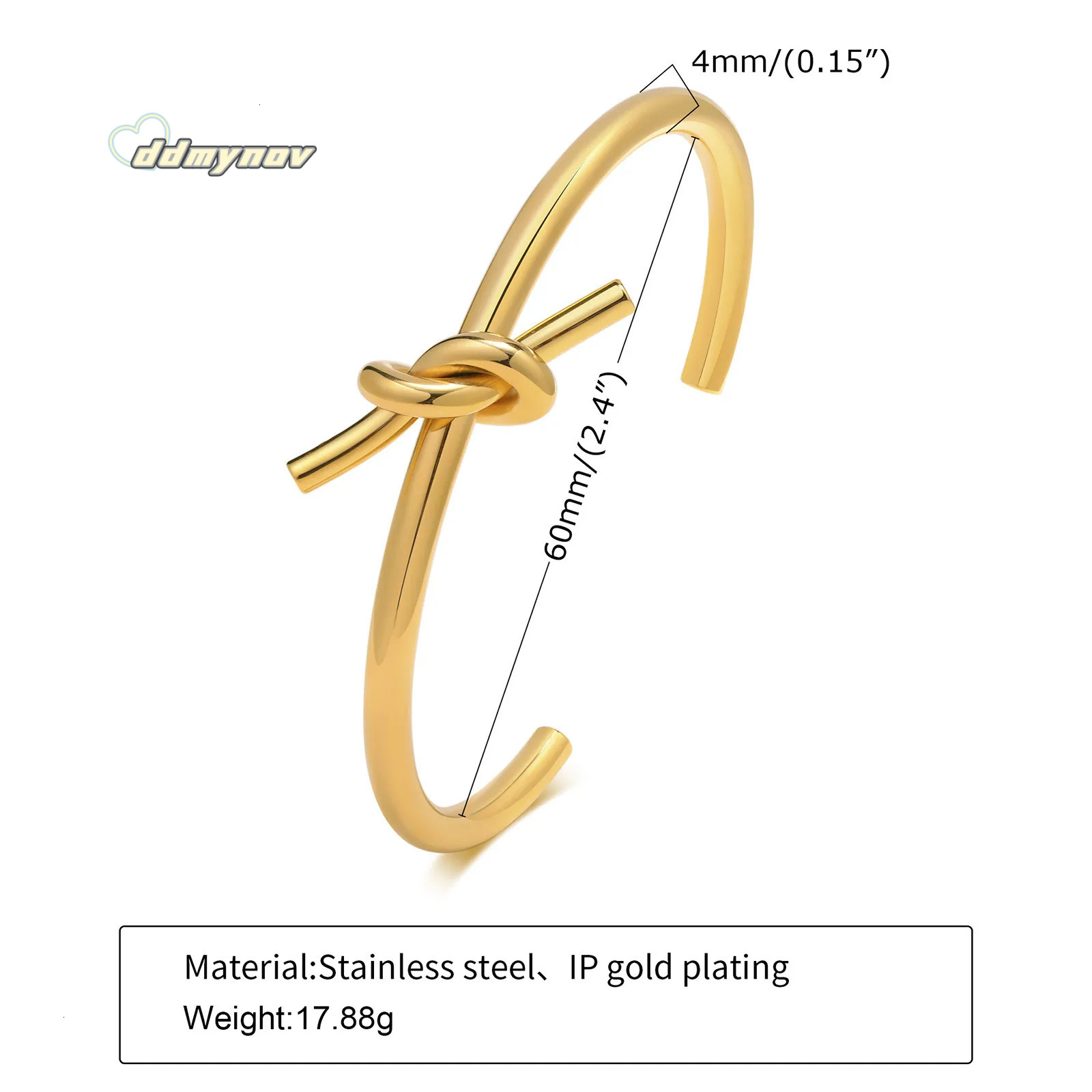 Open Designer Bracelet, Knot Fashion Bracelet Cross-border Wholesale Simple European And American Women's Style Jewelry ddmynov