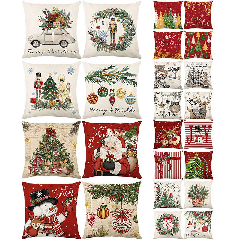 Premium Christmas Pillow Cover with Core free Polyester Bedhead Cushion, Amazon's New Sofa Pillow Pillow Case