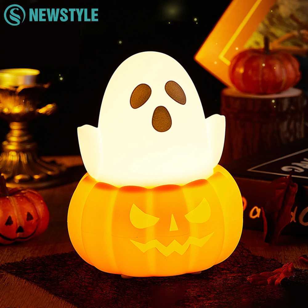 Novelty Pumpkin Night Light Colorful Changing Silicone Toy Nightlight Touch Sensor Table Lamp For Halloween Party Room Decor C251122
