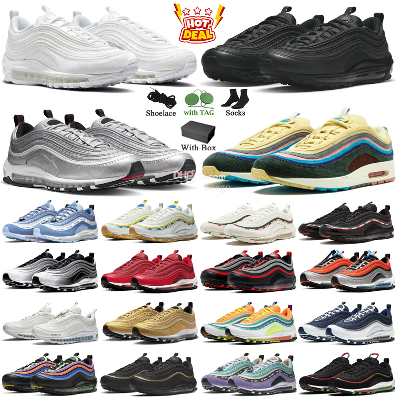 Designer sneakers 97 For Man Women Triple White Black Running Shoes Casual sneaker Trainers Sports