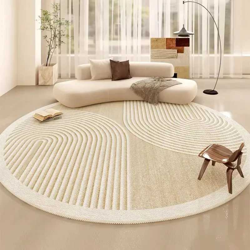 MINISO Round Summer Coffee Table Sofa Cushion Living Room Bedroom Study Bedside Carpet Washable Durable Home Decorations C913 H260226