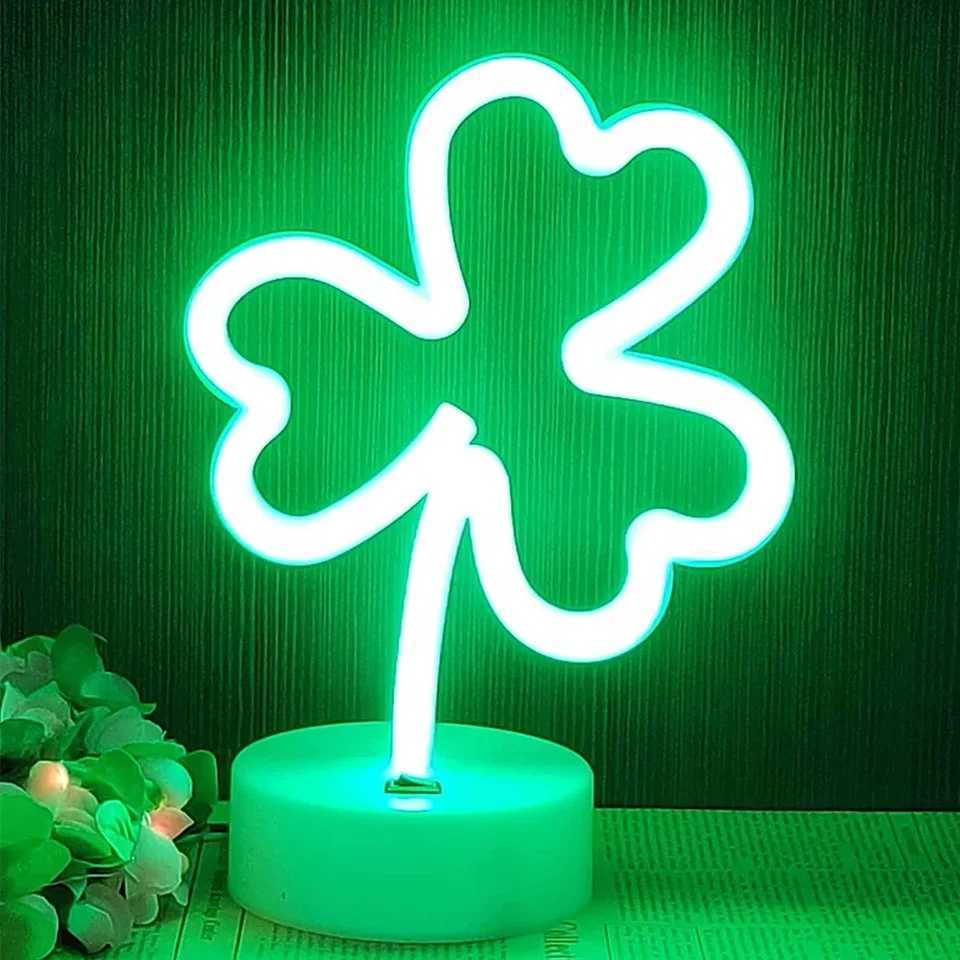 Room Decor Flamingo Clover Coconut Tree Cactus Neon Light Sign LED Night Light USB Or Battery Table Lamp For Home Decorations C250913