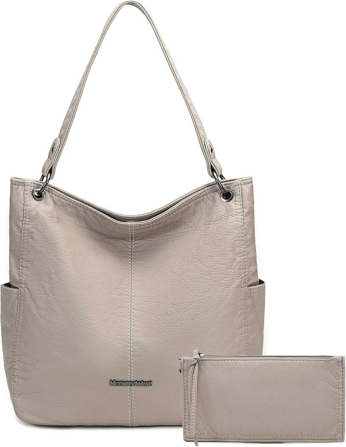 West Hobo Purses for Women Soft Top Handle Shoulder Bag with Wallet SetW250913