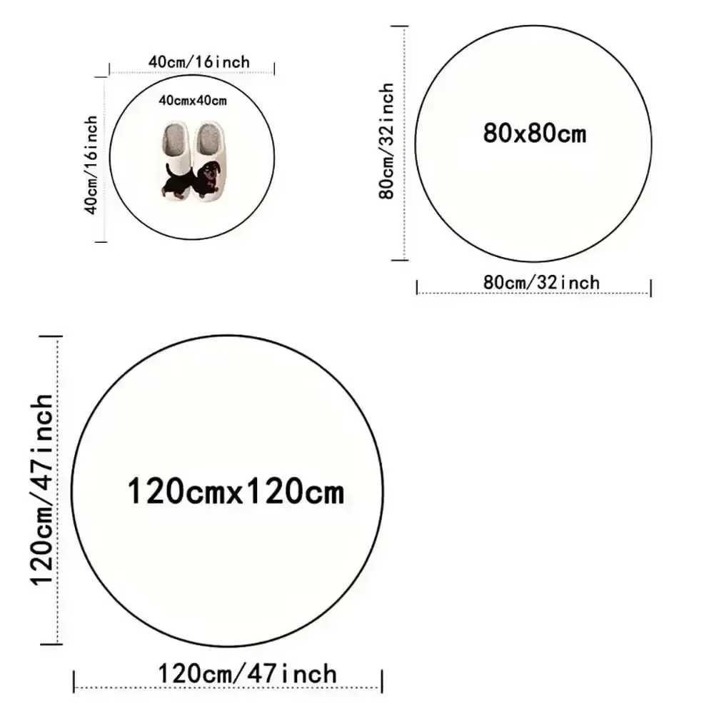 MINISO Round Summer Coffee Table Sofa Cushion Living Room Bedroom Study Bedside Carpet Washable Durable Home Decorations C913 H260226