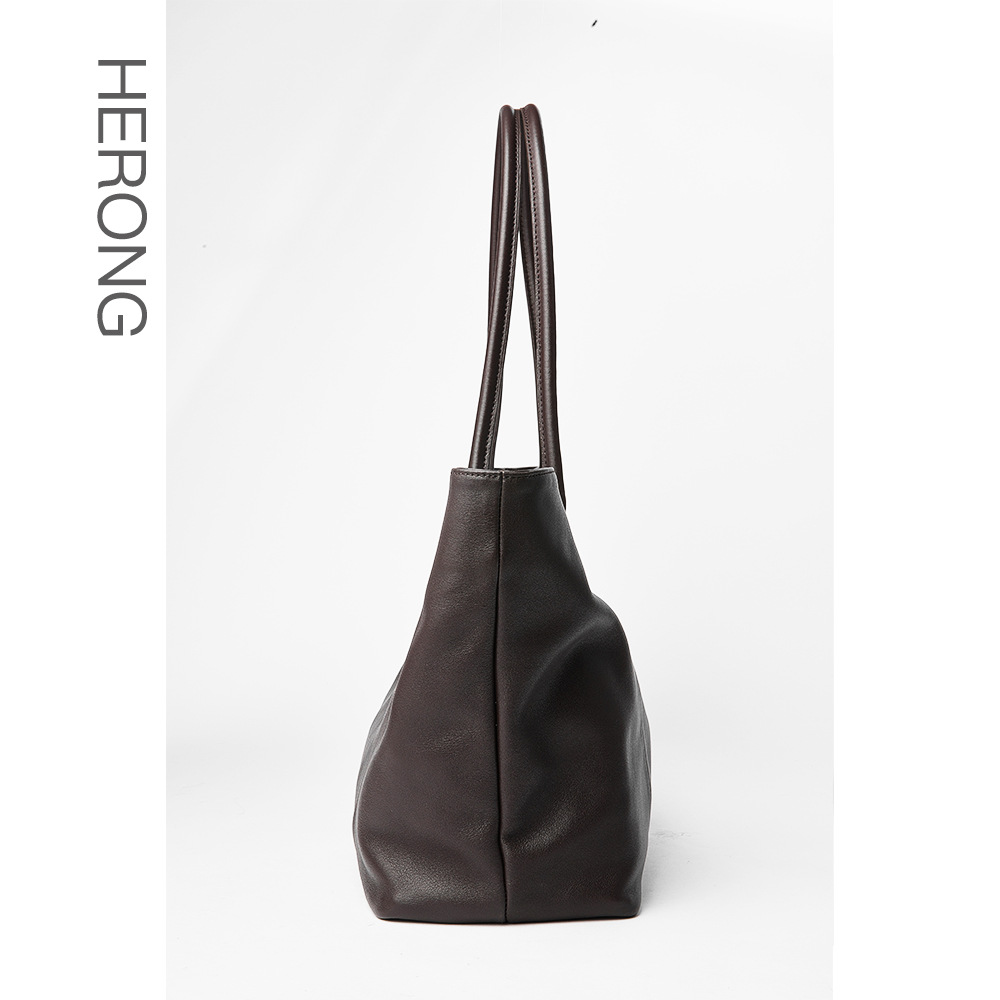 HERONG 2025 Autumn/Winter New Tote Bag Large Capacity Women's Bag Shoulder Bag Versatile Bag Underarm Bag