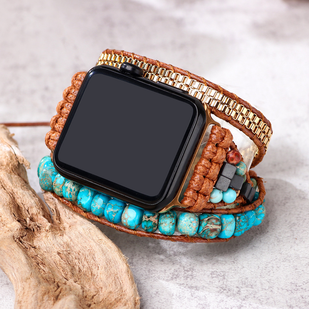 Suitable for 8 7 6 Apple Watch Band Hot Selling Blue Turquoise Strap ddmymoon