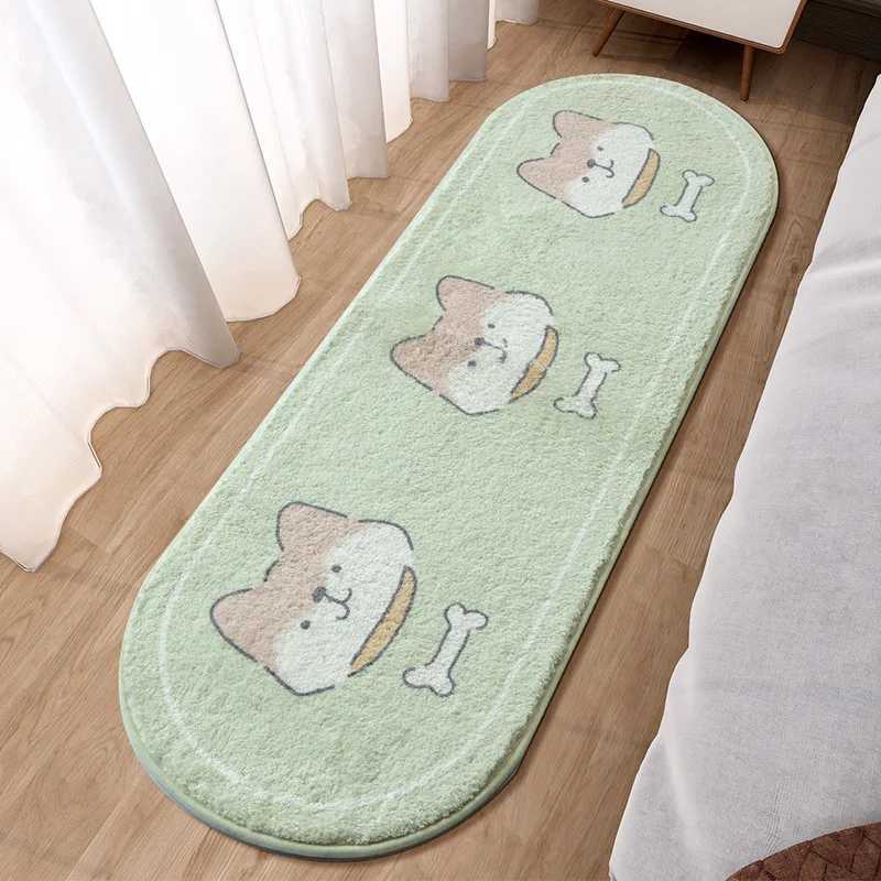 Cartoon Faux Lamb Wool Bedroom Bedside Rugs Lovely Rabbit Pink Bed Area Carpet Soft No Icy Feet for Girls Children Bed Room Rug C250913