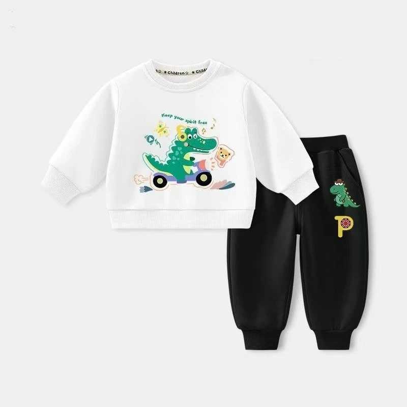 Baby Girl Clothes Set Autumn Kid Printed Sweatshirts Pullover Top and Pants 2pcs Suit Children Boys Fashion Tracksuits Outfits C25091311