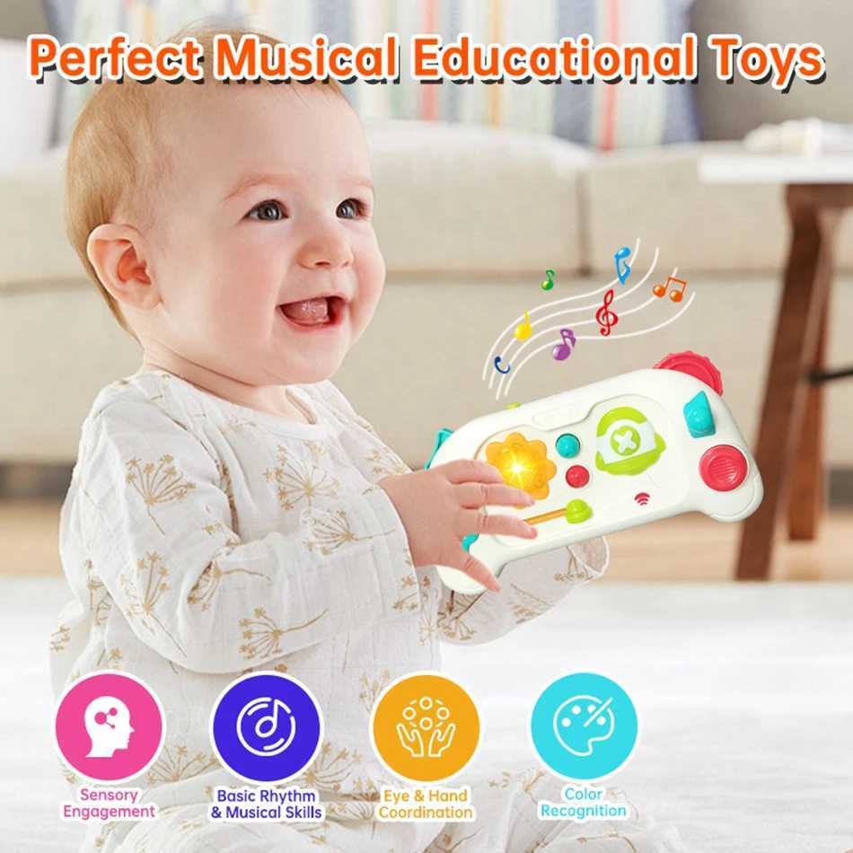 Baby Simulation Game Console Toys with MusicLights Mini Game Console Finger Action Fine Training Educational Montessori Toys C250913